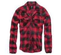 Brandit Check Shirt Flanell Hemd schwarz/rot, Größe XXL, Herren, Baumwolle