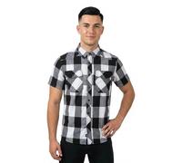 Brandit Check Shirt Short Sleeve, Farbe: White/blac, Größe: 5XL