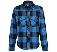 Brandit Check Shirt Long Sleeve, Farbe: Black+Blue, Größe: 3XL