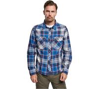 Brandit Herren Langarmhemd Check Shirt Navy 100% Baumwolle Größe 7XL