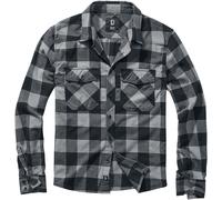 Brandit Checkshirt Flanellhemd schwarz charcoal in XL