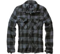 Brandit Checkshirt Flanellhemd schwarz grau in 3XL