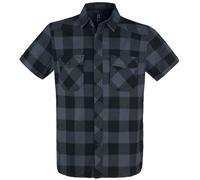 Brandit Check Shirt Short Sleeve, Farbe: Black/Grey, Größe: L