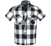 Brandit Checkshirt halfsleeve Kurzarmhemd weiß schwarz in 5XL