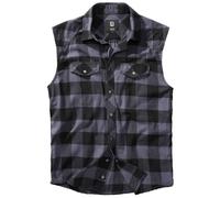 Brandit Checkshirt Sleeveless (Sale) black/grey, Größe L, Herren, Baumwolle