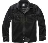 Brandit Corduroy Classic Shirt Long Sl, Farbe: Black, Größe: 4XL