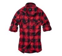 Brandit Amy Flannel Langarmhemd L Red / Black
