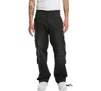 Cargohose BRANDIT "Brandit Brandit Denim Cargo Pants", Herren, Gr. 34/34, Länge 34, schwarz, 75% Baumwolle, 24% Polyester, 1% Elasthan, unifarben, loose fit, Hosen Cargohose (65265765-34) schwarz