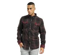 Brandit Duncan Check Shirt Long Sleeve, Farbe: Brown-blac, Größe: 4XL