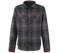 Brandit Duncan Langarmhemd braun schwarz in XL