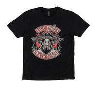 Brandit Five Finger Death Punch Biker Skully T-Shirt schwarz Herren, L