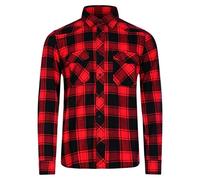 Brandit Flanellhemd (Schwarz/Rot, M)