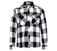 Brandit Flanellhemd (Schwarz/Weiß, XL)