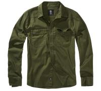 Brandit - Flannel Shirt Long Sleeve Hemd - Olive XL