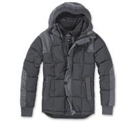 Winterjacke BRANDIT "Brandit Brandit Men Garret Jacket", Herren, Gr. L, schwarz, antracite, 78% Baumwolle, 22% Polyamid, unifarben, normal, ohne Ausschnitt, Jacken Winterjacke (84501755-L) schwarz, an