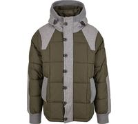 Winterjacke BRANDIT "Brandit Brandit Men Garret Jacket", Herren, Gr. XXL, olive, grau, 78% Baumwolle, 22% Polyamid, unifarben, normal, ohne Ausschnitt, Jacken Winterjacke (38486648-XXL) olive, grau