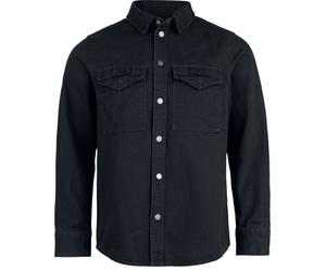 Brandit Heavy Twill Shirt Langarmhemd schwarz in XXL