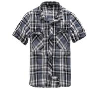 Brandit Hemd Roadstar Shirt, 1/2 Sleeve in Black-Anthracite-XL