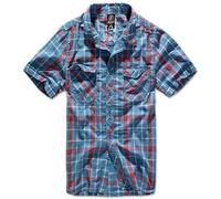Brandit Hemd Roadstar Shirt, 1/2 Sleeve in Red/Blue-L