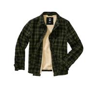 Brandit Hemdjacke Classic Sherpa Oliv-Black Check (Größe: L) 52 grün