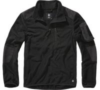 Brandit Herren Fleecepullover Fleece Troyer Ripstop Black-L