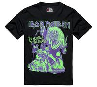 Brandit T-Shirt Iron Maiden Number of the Beast I – Kurzarm – Leuchtpigment – Männer 4XL Schwarz