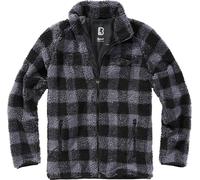 Brandit Herren Jacke Teddyfleece Jacket Black/Grey-4XL