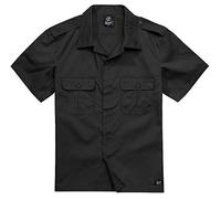 Brandit Herren-Kurzarmhemd aus US-Ripstop, Hemd im Militärstil mit Knopfleiste, Hemd aus Baumwollmischung, mit Brusttaschen & Schulterklappen,Outdoor-Hemd im Casual-Workwear-Stil, S-4XL