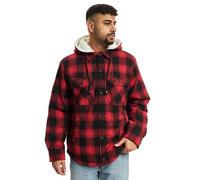 Brandit Jacke Lumberjack mit Kapuze Rot/Schwarz Größe L