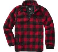 Brandit Herren Sweatshirt Teddyfleece Troyer Red/Black-S
