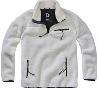 Brandit Herren Sweatshirt Teddyfleece Troyer White-4XL