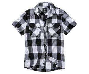 Brandit Holzfällerhemd Halbarm, Farbe schwarz/weiß