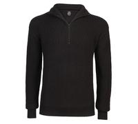 Brandit Hoodie / Sweatshirt Marine Pullover Troyer in Black-XXXL
