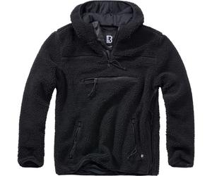 Brandit Hoody / Sweatshirt Teddyfleece Worker Pullover in Black-L