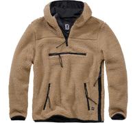 Brandit Hoody / Sweatshirt Teddyfleece Worker Pullover in Camel-XXL