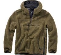 Brandit Hoody / Sweatshirt Teddyfleece Worker Pullover in Olive-XXXL