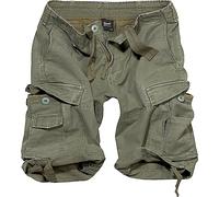Brandit Individual Wear Classic Shorts für Herren, strapazierfähig, gewaschene Baumwolle, leicht, atmungsaktiv, mehrere Taschen, lässige Outdoor-Cargo-Shorts, Oliv/Blatt für mich (Leaf It to Me),