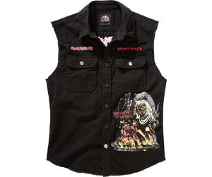 Brandit Iron Maiden Vintage Number of The Beast ärmelloses Hemd, Größe 6XL
