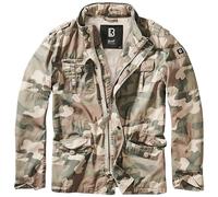 Brandit Jacket - Stylische Jacke für Herren mit versteckter Kapuze, Stehkragen und Baumwollfutter, Mehrfarbig (Light Woodland 107),S