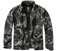 Brandit Jacket - Stylische Jacke für Herren mit versteckter Kapuze, Stehkragen und Baumwollfutter, Mehrfarbig (Darkcamo 4),M