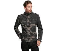 Brandit Jacket - Stylische Jacke für Herren mit versteckter Kapuze, Stehkragen und Baumwollfutter, Mehrfarbig (Darkcamo 4) ,L