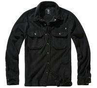 Brandit Jeff Fleece Shirt Long Sleeve in Gr. 5XL in Schwarz