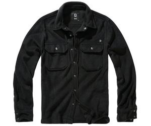Brandit - Jeff Fleece Long Sleeve - Langarmshirt aus Fleece - Black 5XL