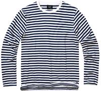 Brandit Jerseyshirt Stripe Longsleeve 4209 Navy-White-M