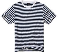 Brandit Jerseyshirt Stripe Tee 4208 Navy-White-S