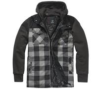 Brandit Jervis Checked Hooded Jacket (Sale) schwarz/grau, Größe S, Herren, mit Kapuze, Baumwolle