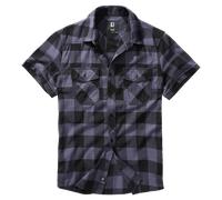 Brandit Check Shirt Short Sleeve, Farbe: Black/Grey, Größe: S