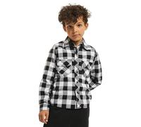 Brandit Kids Checkshirt weiß/schwarz, Größe XL/158-164, Baumwolle