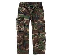 Brandit Kinder Cargohose Kids Pure - Woodland Camouflage - 12-13 Jahre (158-164 cm)