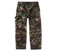 Brandit Kinder Cargohose Kids Pure - Woodland Camouflage - 12-13 Jahre (158-164 cm)